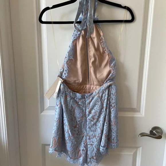 Do+Be Baby Blue Lace Romper - Picture 2 of 4